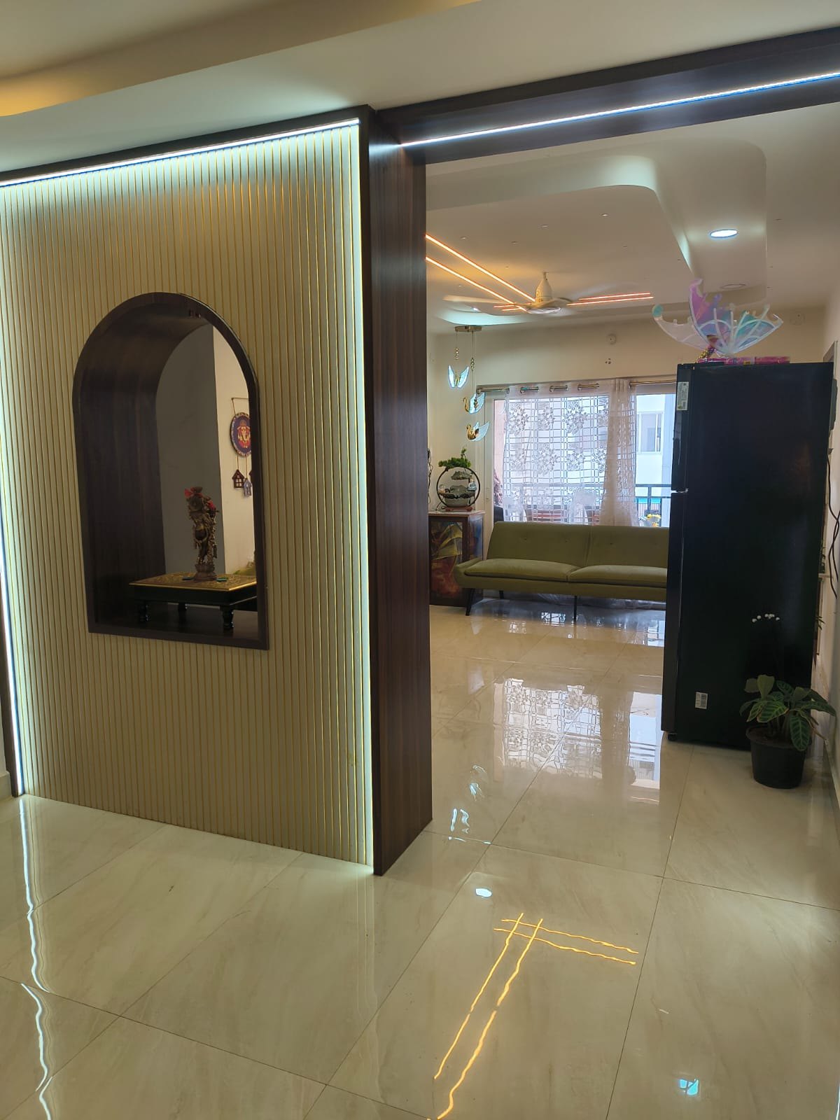 TV unit and pooja cabinet